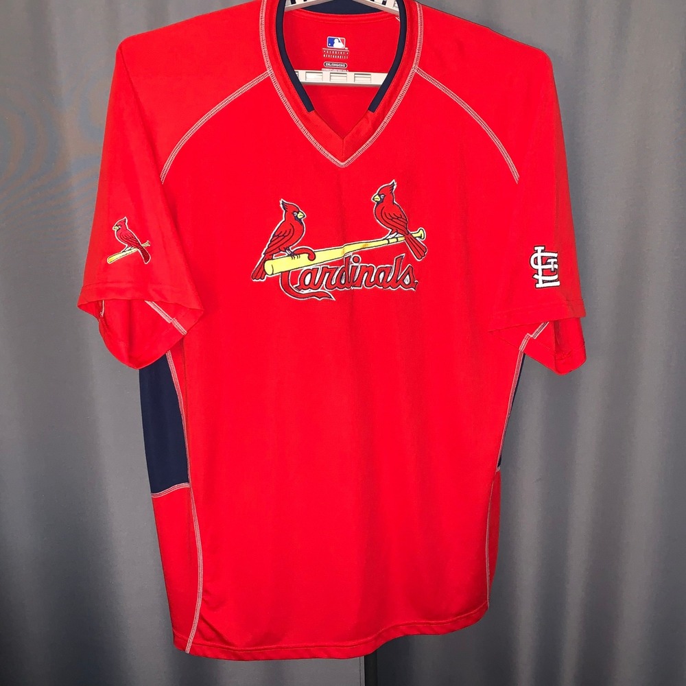 St Louis Cardinals MLB Genuine Merchandise 2XL Jersey Red Embroidered Logo Shirt